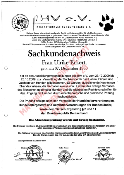 Sachkundenachweis